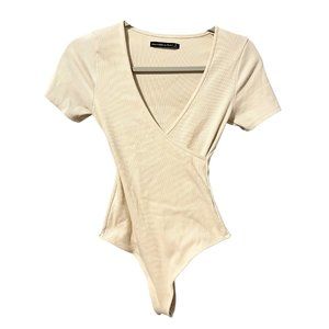 A&F short sleeve cross bodysuit